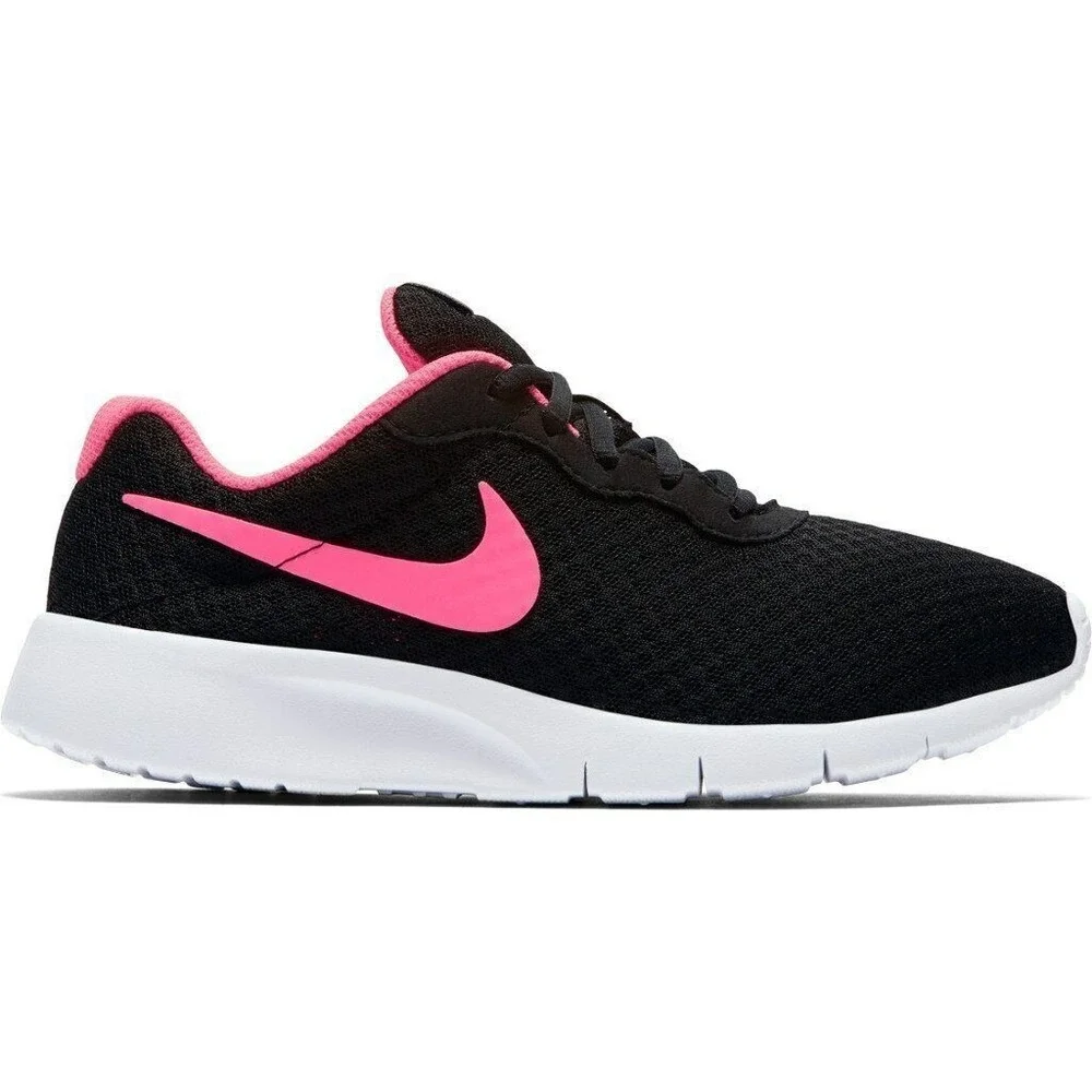 Nike Tanjun‎ GS Black Hyper Pink White Kids Size 6.5 Running Shoes 818384 061